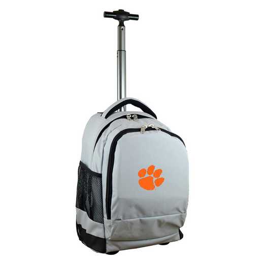 CLCLL780-GY: NCAA Clemson Tigers Wheeled Premium Backpack